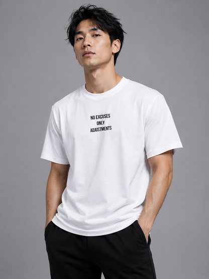 No Excuses- White Tee